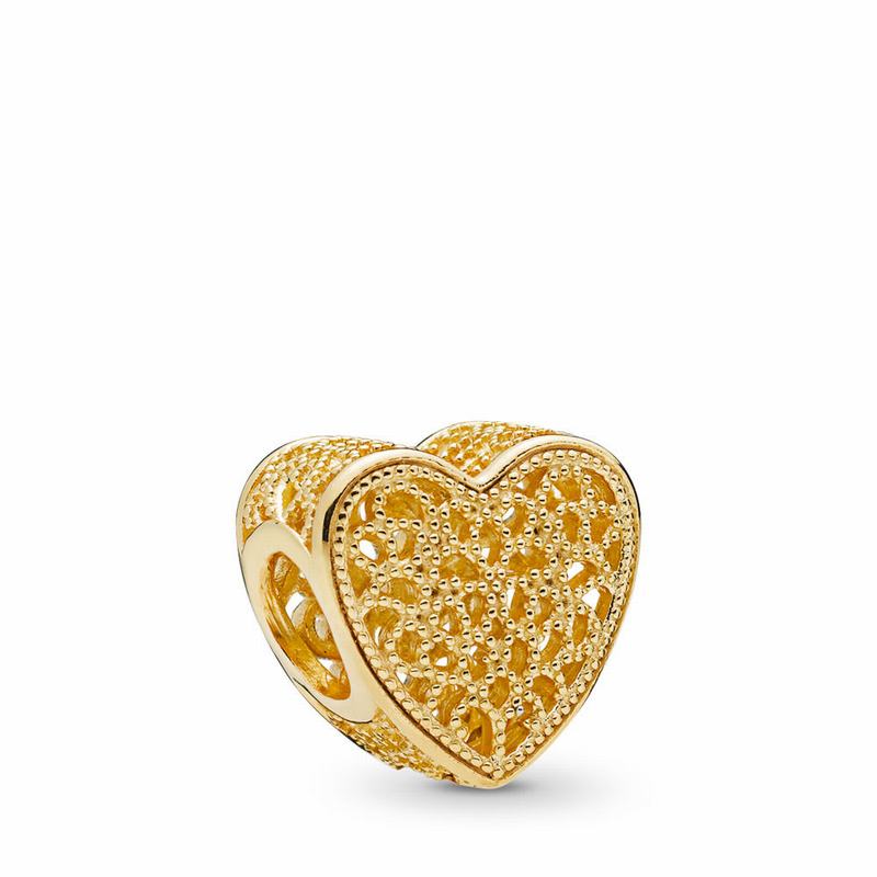 Pandora Australia Shine™ Filled with Romance Charm - 18ct Gold Plated | HXESZM315